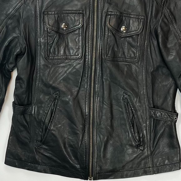 Bod & Christensen Vintage Leather Moto Jacket - Picture 13 of 14